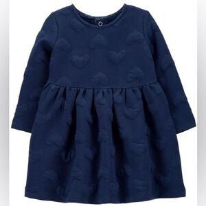 Carter’s Baby Girls Navy Long-sleeve Dress